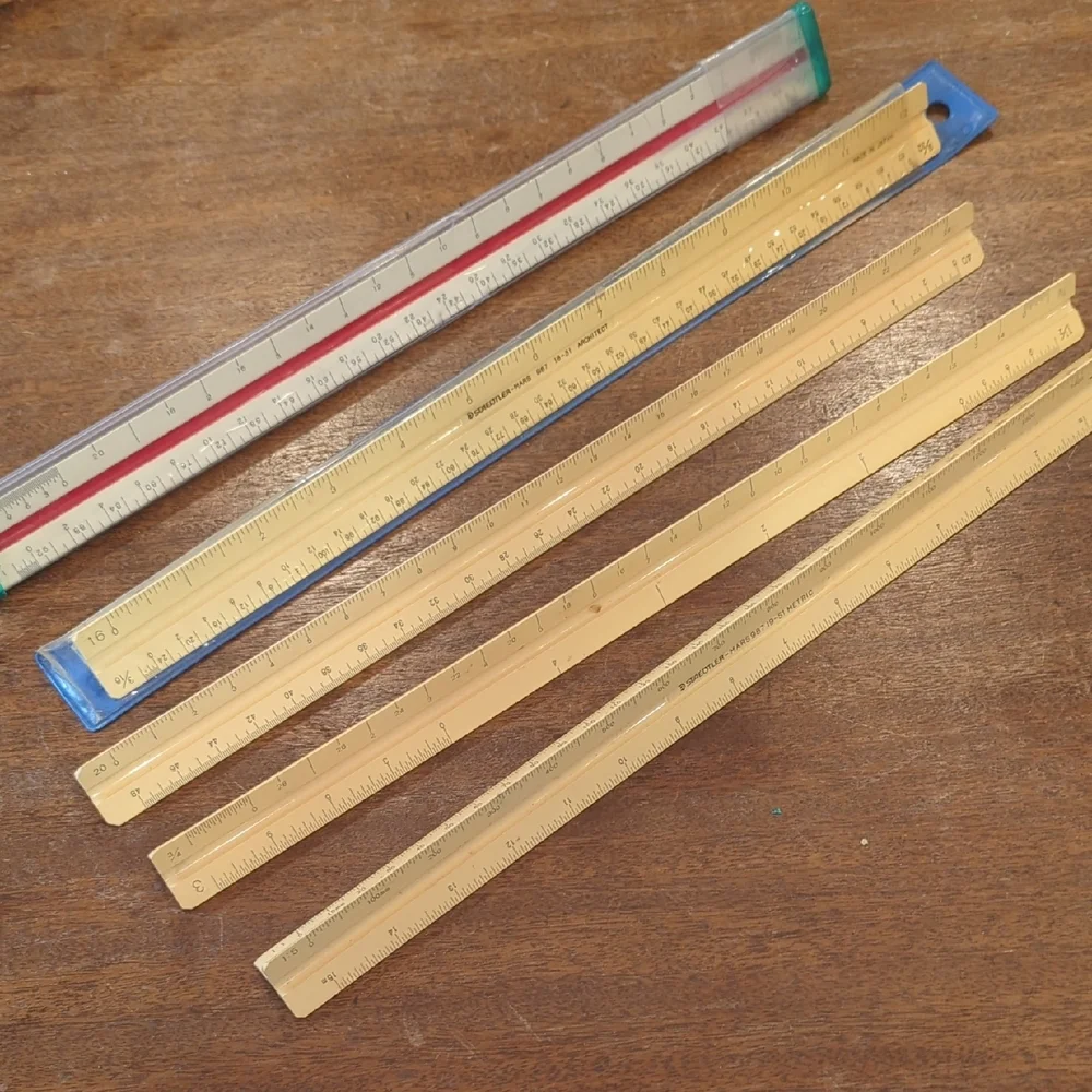 12 Inch Architect/Engineer /Metric Triangular Scale Ruler - Picture 1 of 8